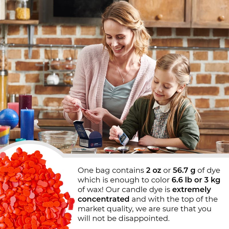 Candle Shop Orange Candle Dye 2oz for Soy Candle Making â€“ Highly Concentrated Candle Wax Dyes â€“ Candle Shop Premium Color Dye Chips for Soy Wax, Beeswax, Paraffin - Image 4